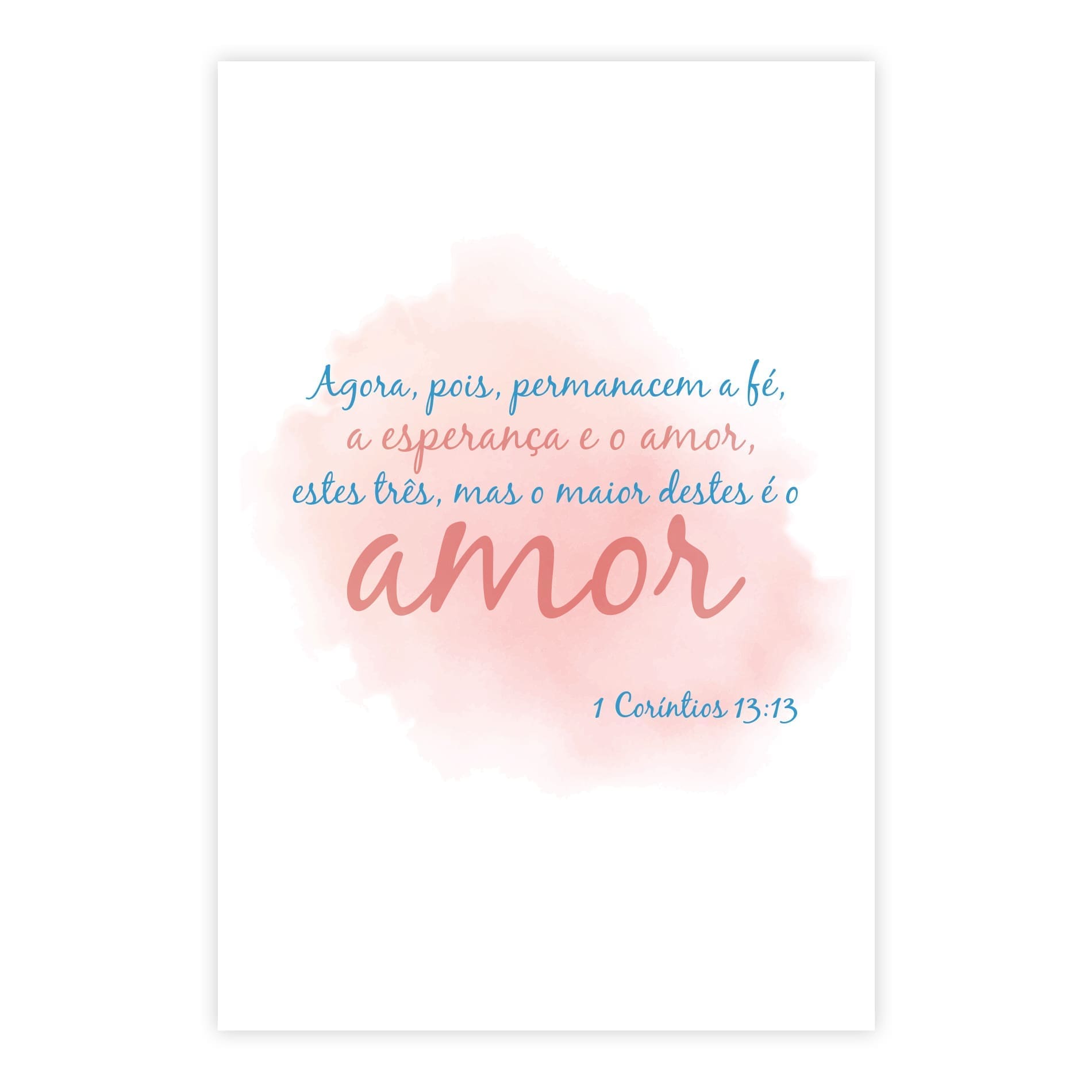 Placa Decorativa Frase Bíblica 1 Corintios 13:13 20x30cm,Placa Decorativa Frase Bíblica 1 Corintios 13:13 20x30cm