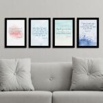 Quadros Frases Bíblicas Moldura Preta 22x32cm Kit4un