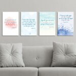 Placas Decorativas Frases Bíblicas Religiosas 20x30cm Kit4un