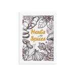 Quadro Tempero Cozinha Herbs and Spices Moldura Branca 33x43