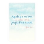 Placa Decorativa Frase Bíblica 1 São João 4:8 20x30cm