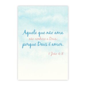 Placa Decorativa Frase Bíblica 1 São João 4:8 20x30cm,Placa Decorativa Frase Bíblica 1 São João 4:8 20x30cm