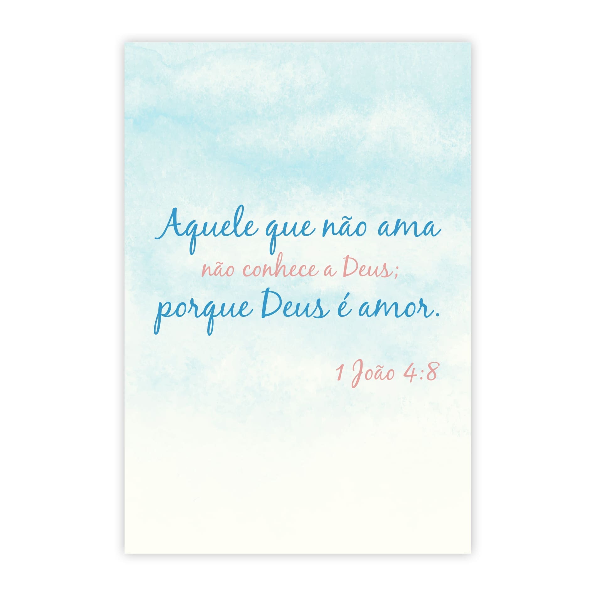 Placa Decorativa Frase Bíblica 1 São João 4:8 20x30cm,Placa Decorativa Frase Bíblica 1 São João 4:8 20x30cm