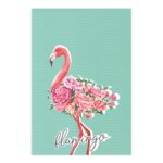 Placa Decorativa MDF Flamingos e Flores 20x30cm