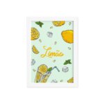 Quadro Decorativo Frutas Limão Moldura Branca 33x43cm