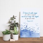 Placa Decorativa Frase Bíblica Provérbios 18:24 30x40cm