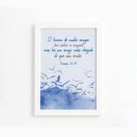 Quadro Frase Bíblica Provérbios 18:24 Moldura Branca 33x43cm