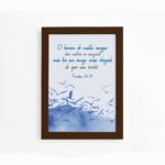 Quadro Frase Bíblica Provérbios 18:24 Moldura Marrom 22x32cm