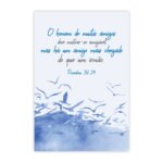Placa Decorativa Frase Bíblica Provérbios 18:24 20x30cm