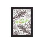 Quadro Tempero Cozinha Spices and Herbs Moldura Preta 33x43