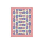 Quadro Abacaxis Coloridos Moldura Rosa 22x32cm
