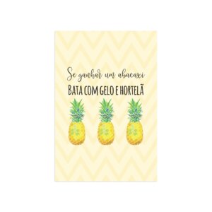 Placa Decorativa Abacaxi Hortelã MDF 20x30cm
