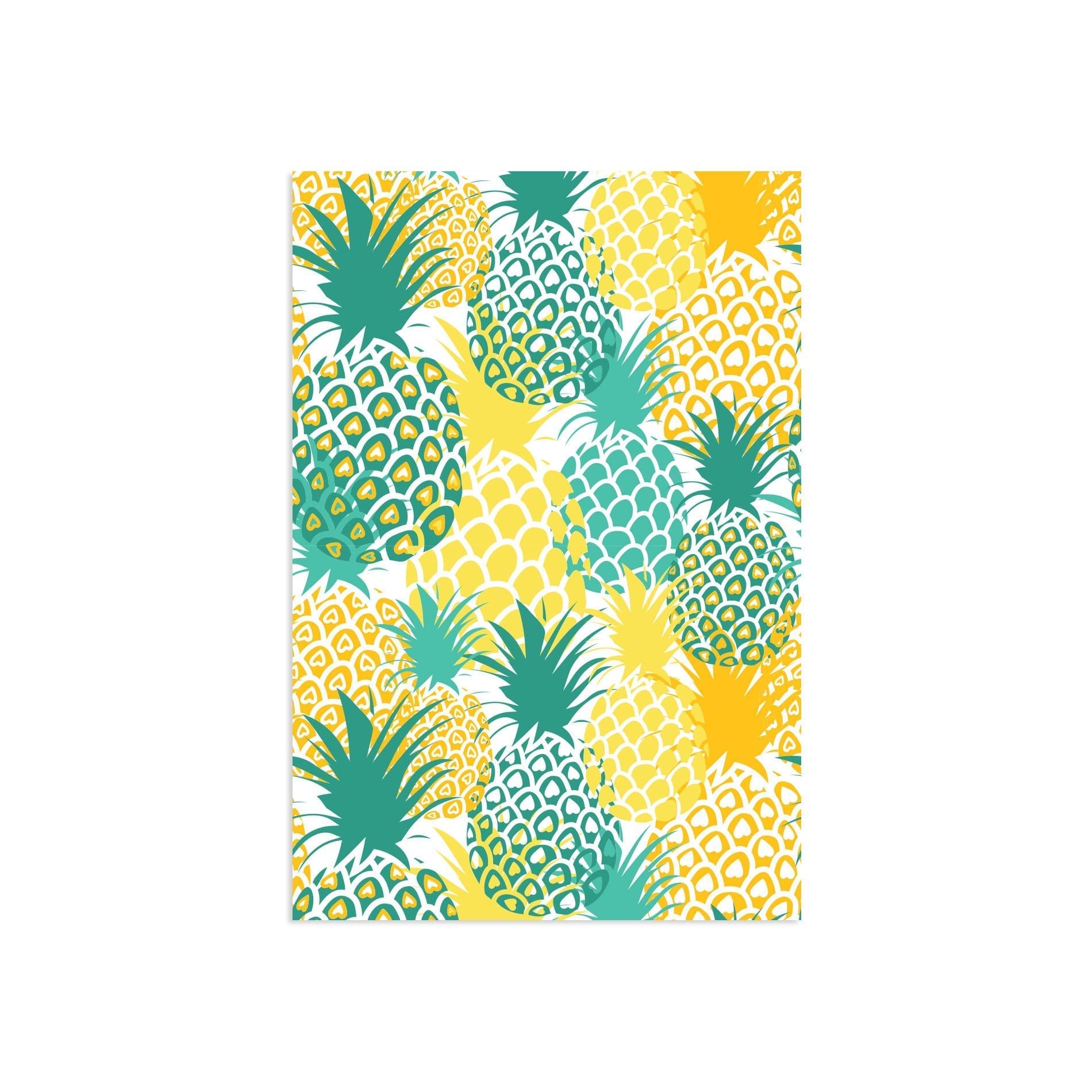 Placa Decorativa Abacaxi Verde Amarelo MDF 20x30cm