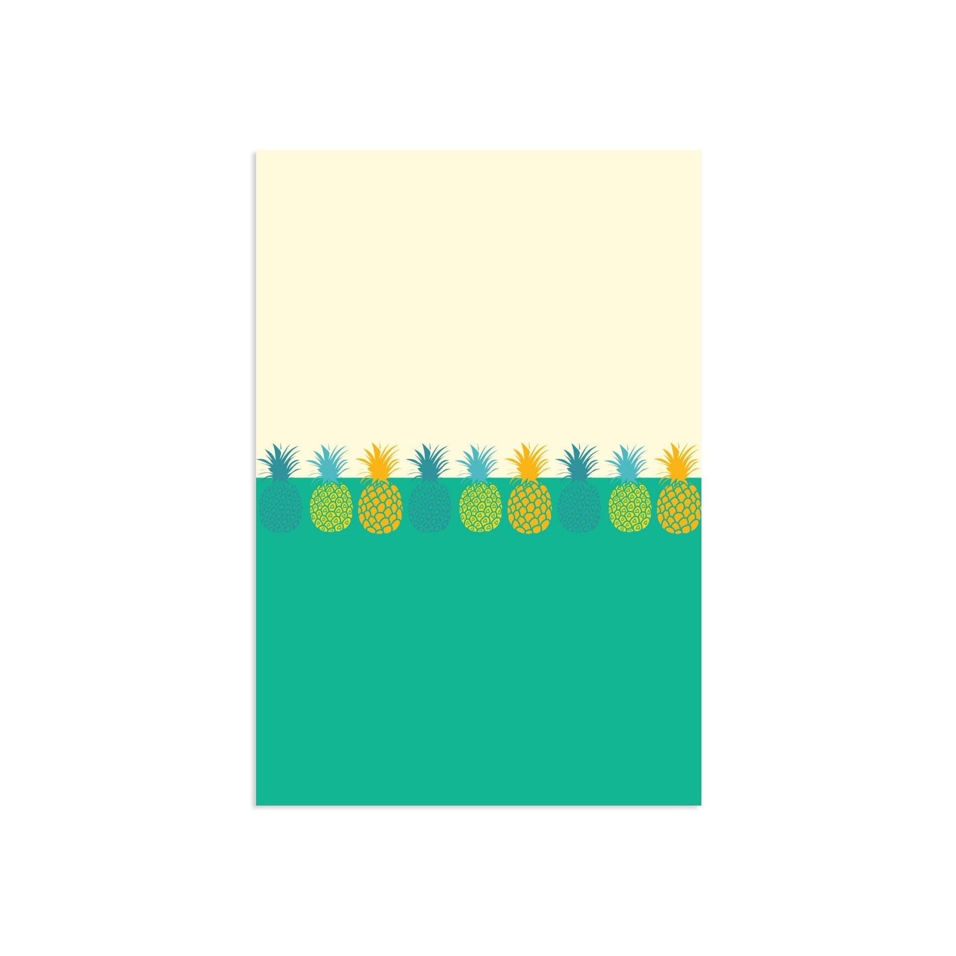 Placa Decorativa Abacaxis Meio a Meio 20x30cm