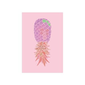 Placa Decorativa Abacaxi Rosa MDF 20x30cm