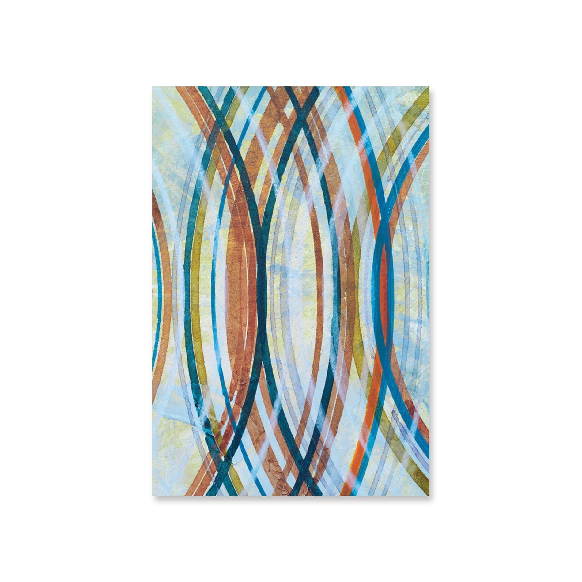 Placa Decorativa MDF Abstrato Geométrico Círculos 30x40cm