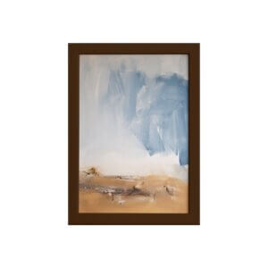 Quadro Abstrato para Sala Deserto Moldura Marrom