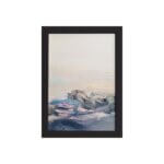 Quadro Abstrato para Sala Montanhas Moldura Preta 33x43cm