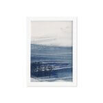 Quadro Abstrato para Sala Oceano Moldura Branca 22x32cm