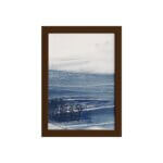 Quadro Abstrato para Sala Oceano Moldura Marrom 22x32cm