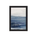 Quadro Abstrato para Sala Oceano Moldura Preta 33x43cm