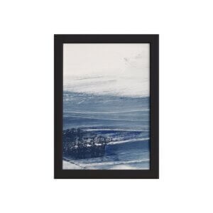 Quadro Abstrato para Sala Oceano Moldura Preta