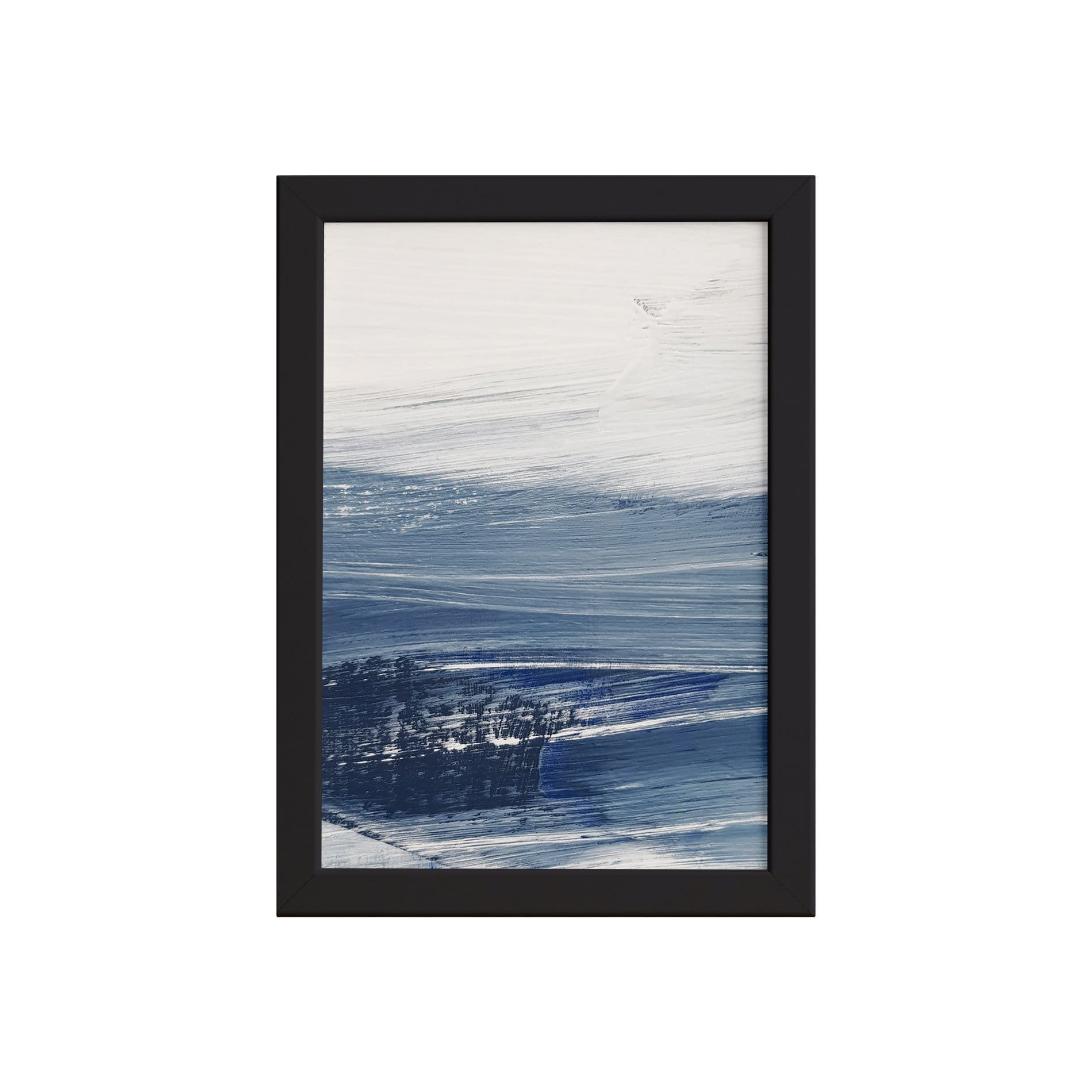 Quadro Abstrato para Sala Oceano Moldura Preta