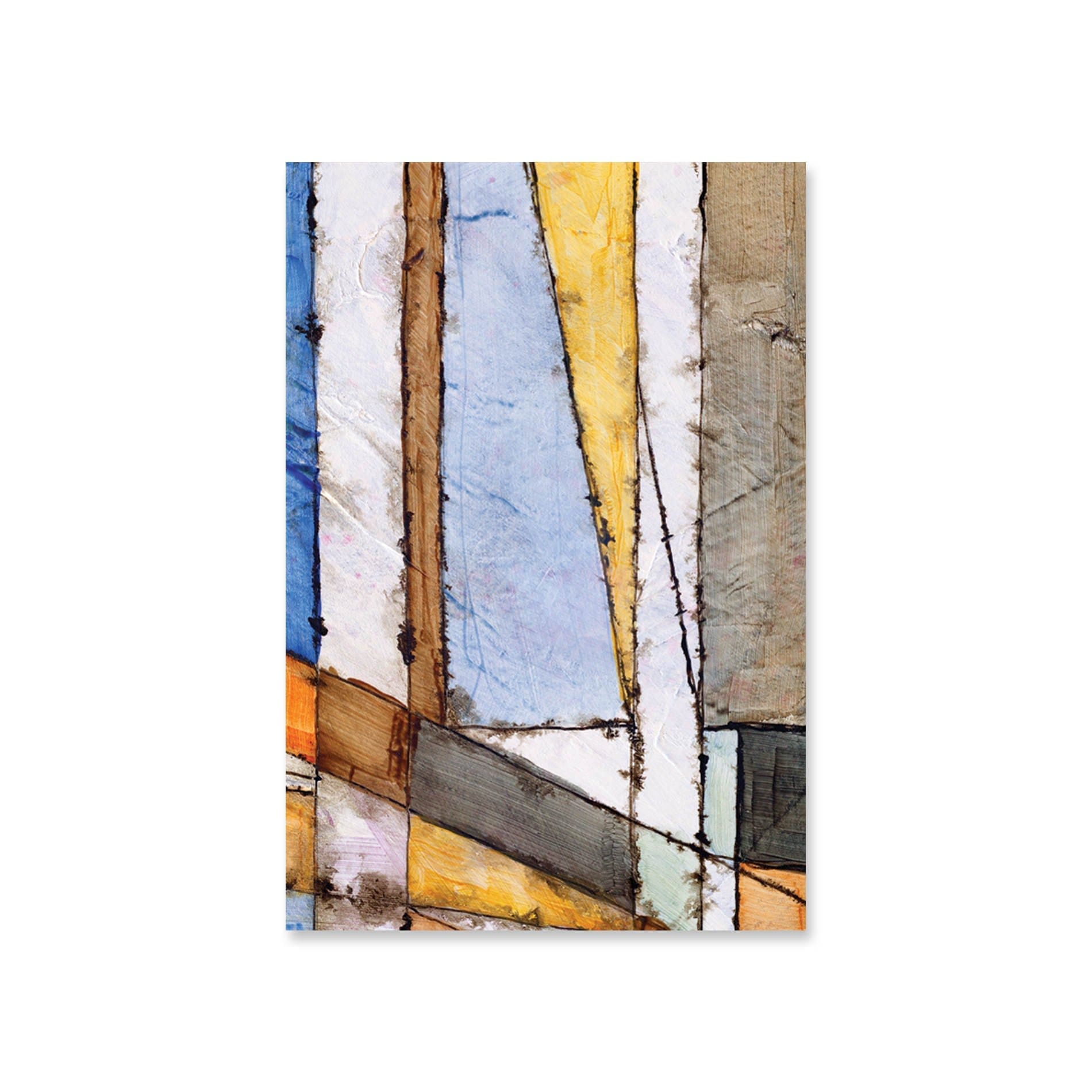 Placa Decorativa MDF Abstrato Geométrico Colorido 20x30cm