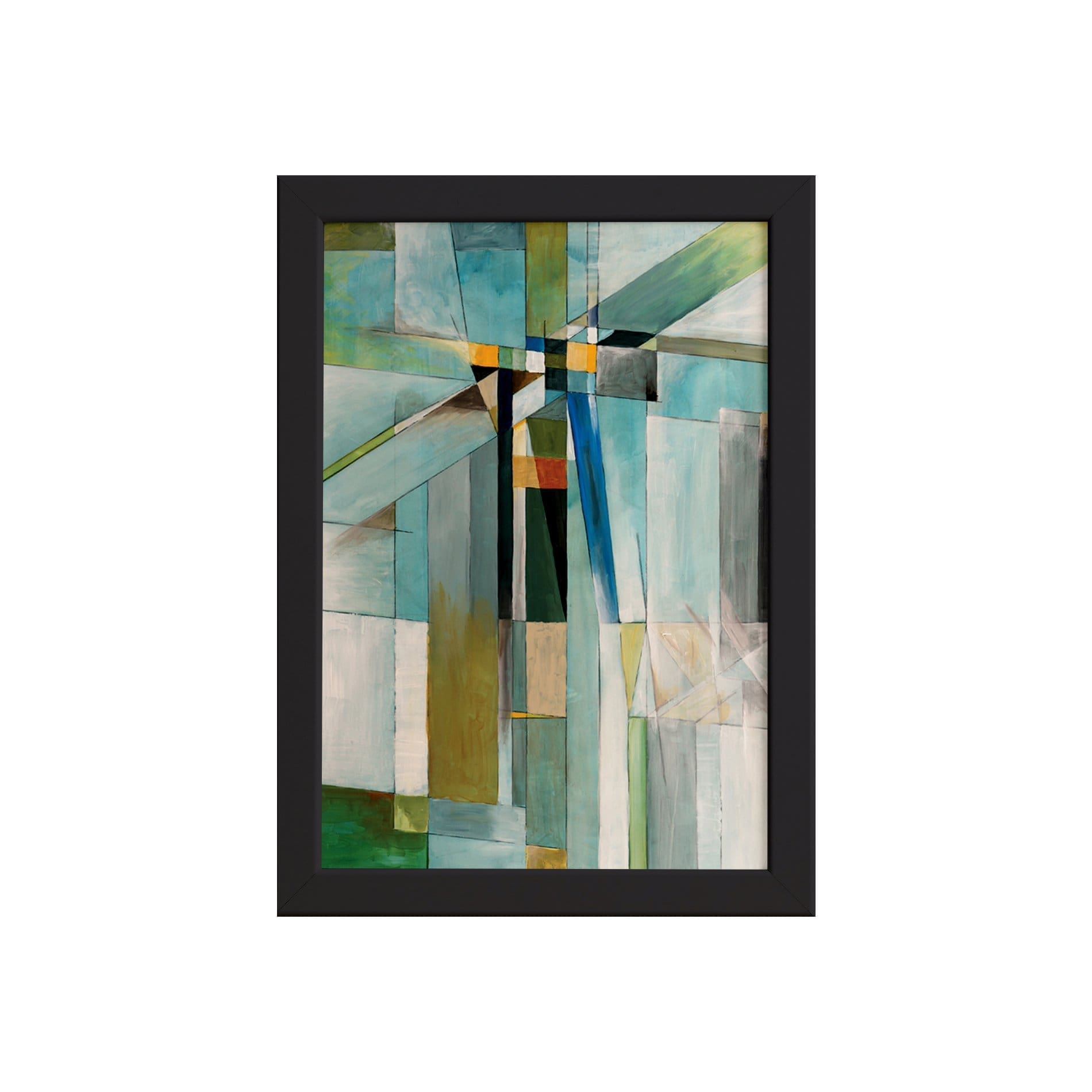 Quadro Abstrato Geométrico Pintura Moldura