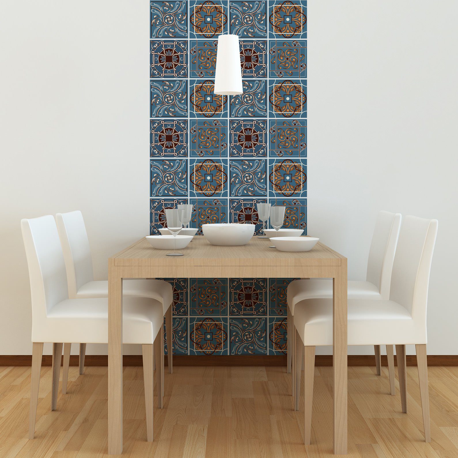 Adesivo de Azulejo Azul Vitoriano