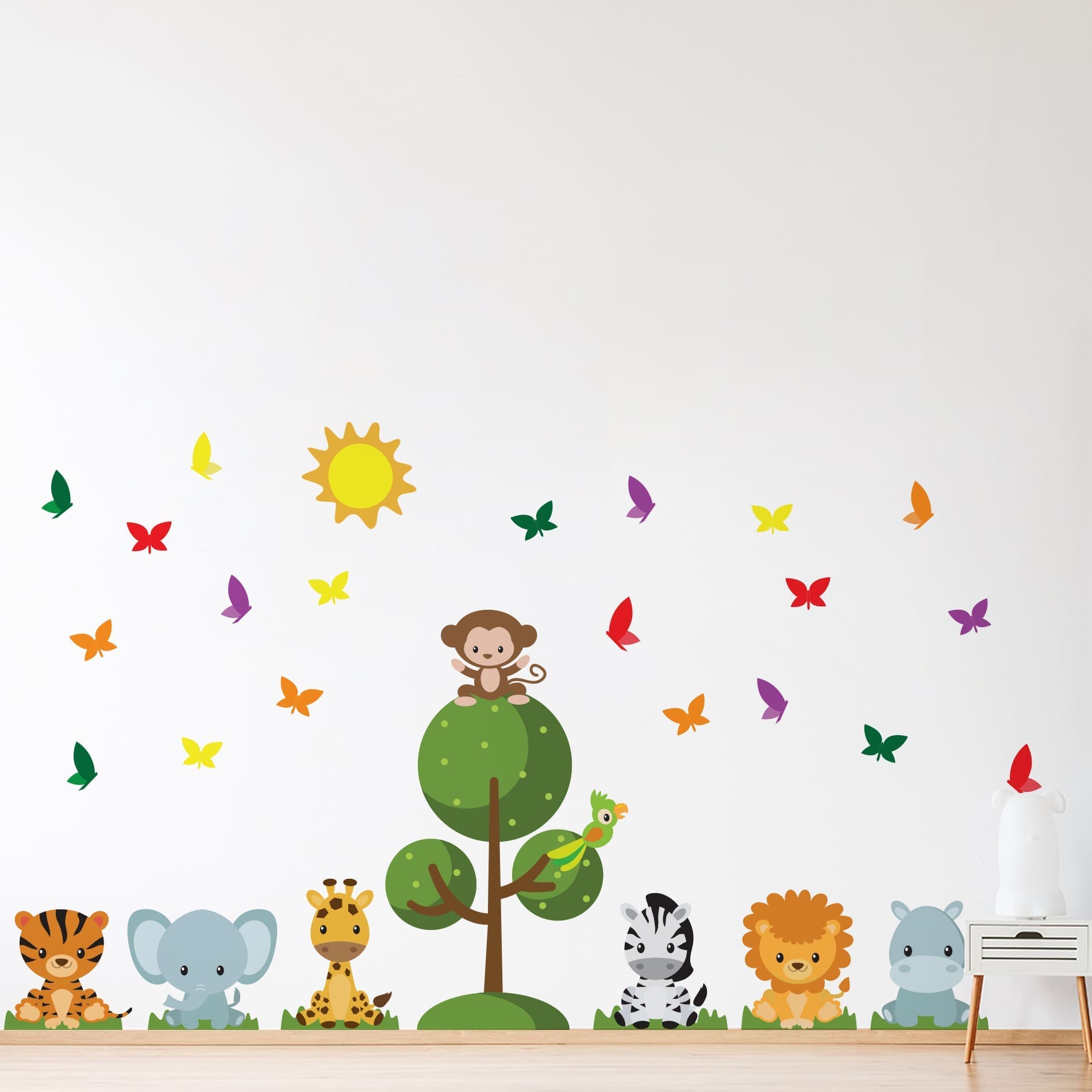 Adesivo de Parede Safari Baby para Quarto Infantil