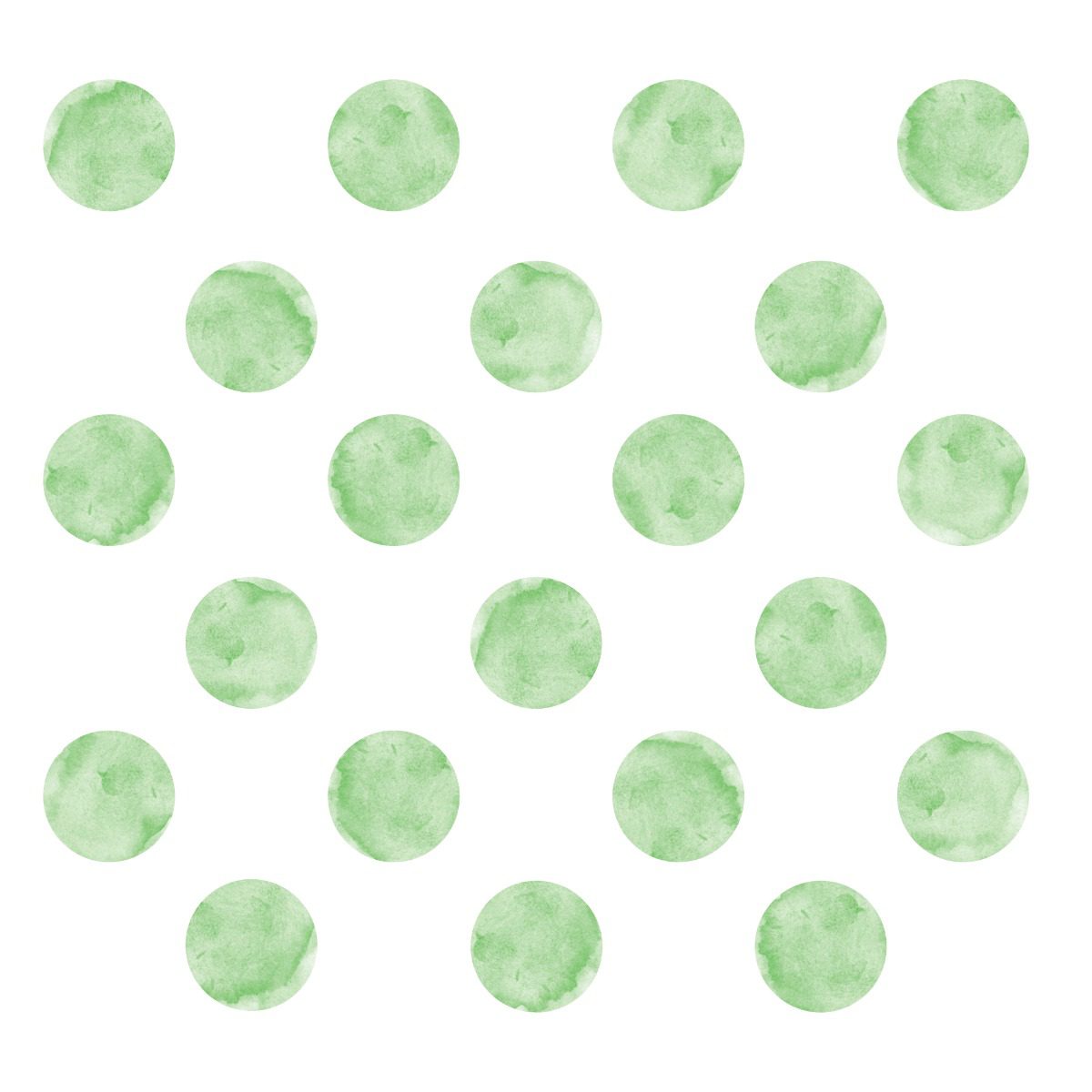 Adesivo de Parede Bolinhas Aquarela Verde 4cm 144un