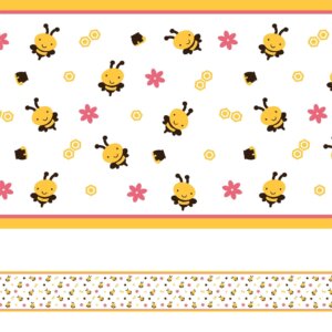 Faixa Decorativa para Quarto de Bebê Abelhas 10mx10cm