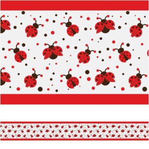 Faixa Decorativa para Quarto de Bebê Joaninha 6m x 15cm