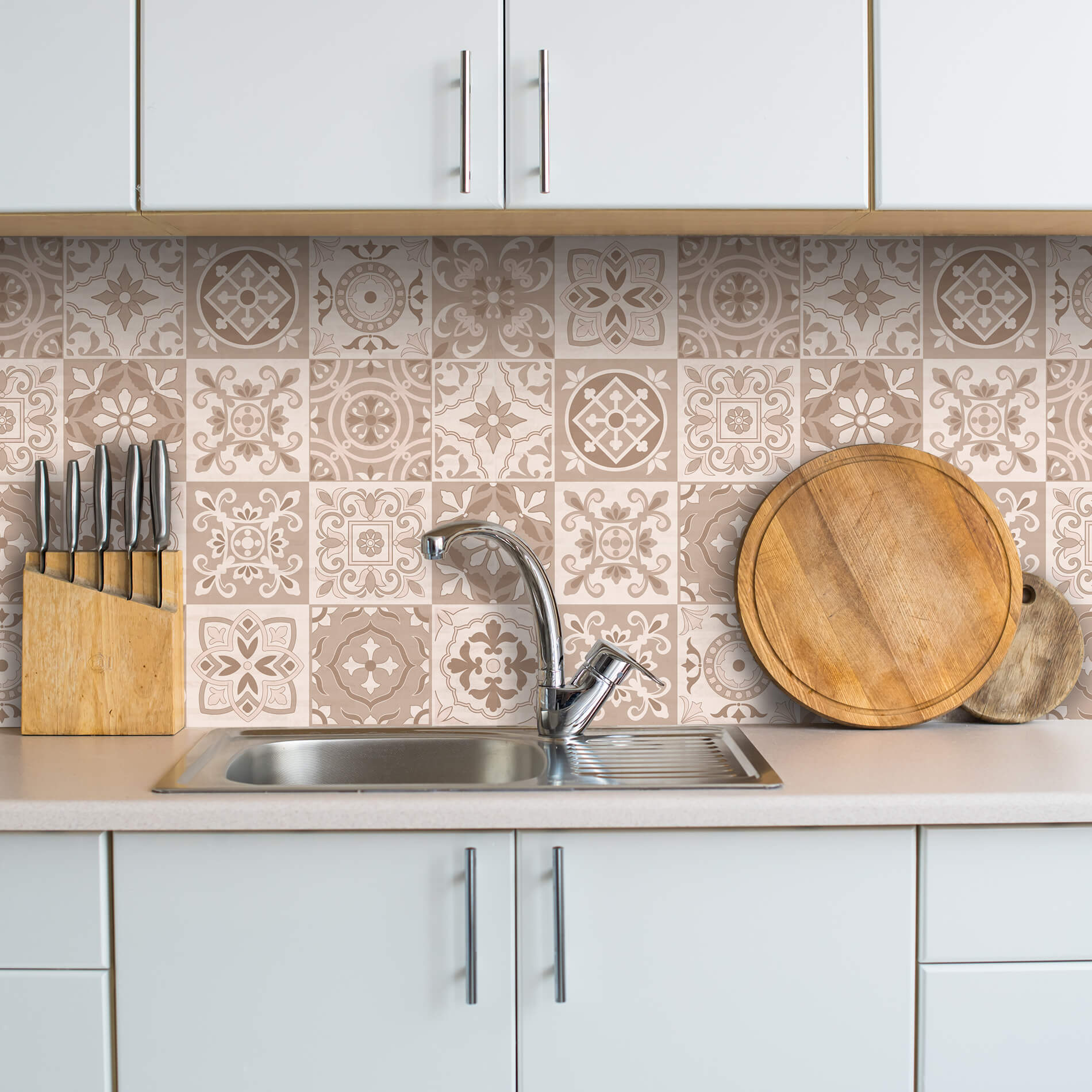 Adesivo de Azulejo Hidráulico Vanilla