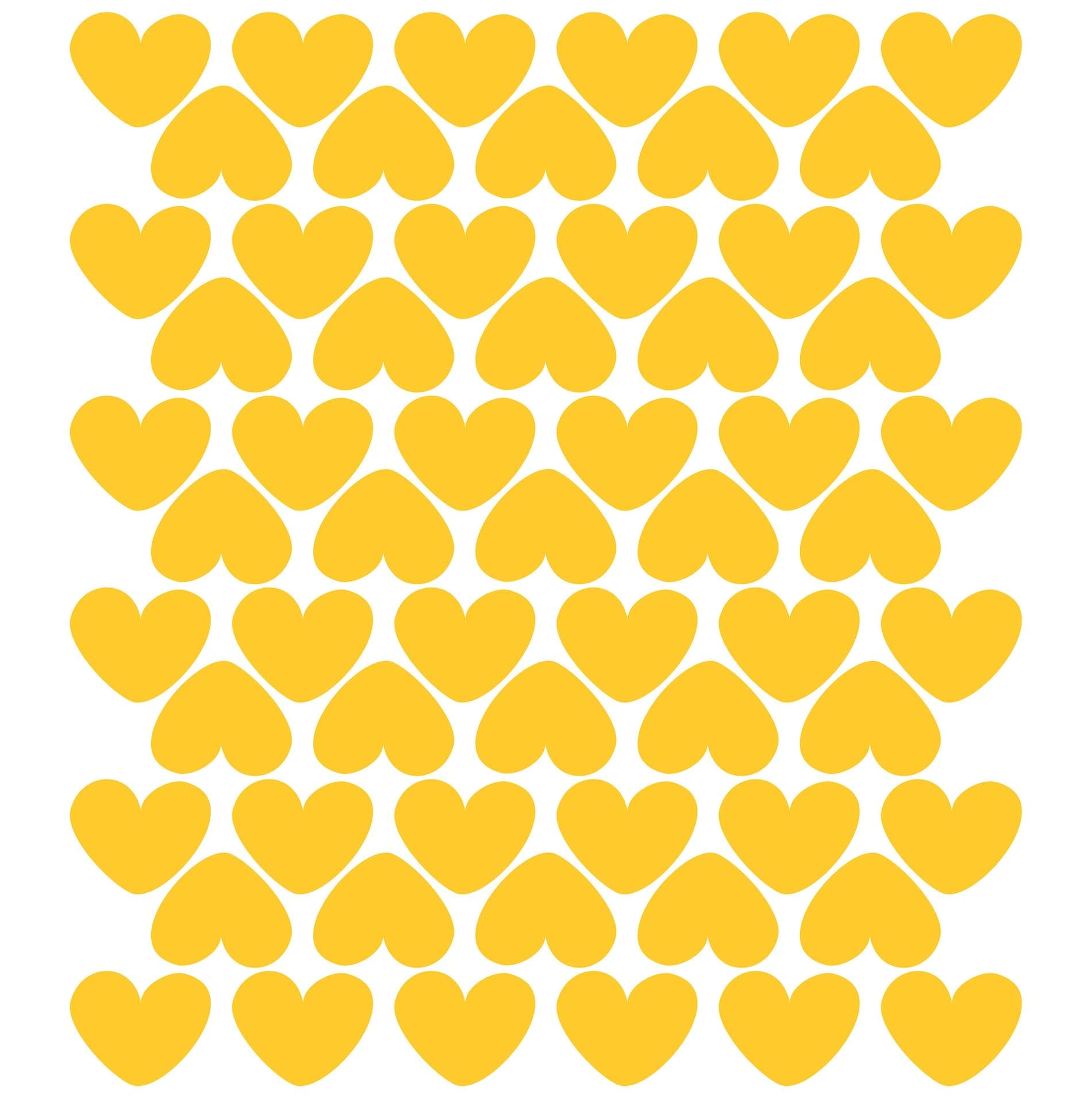 Adesivo de Parede Infantil Corações 50un 8x6,5cm