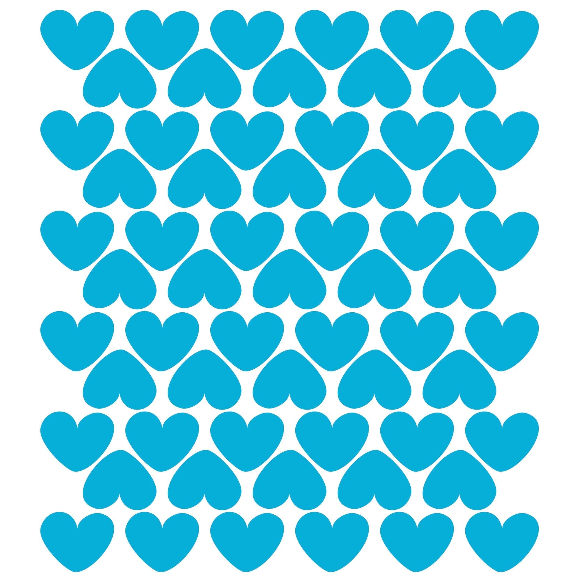 Adesivo de Parede Infantil Corações 50un 8x6,5cm