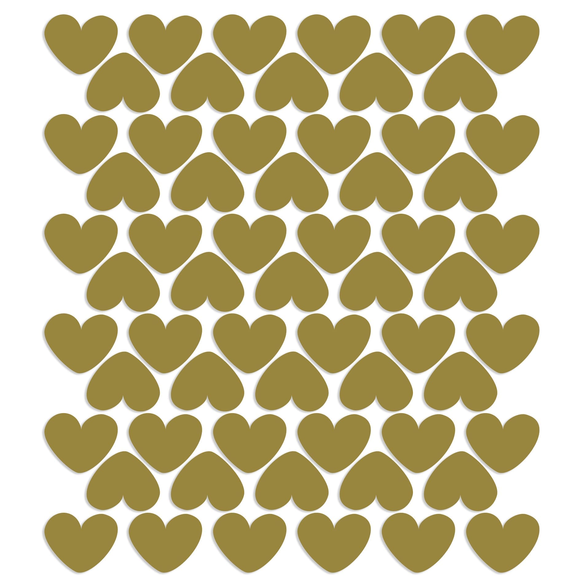 Adesivo de Parede Infantil Corações 50un 8x6,5cm