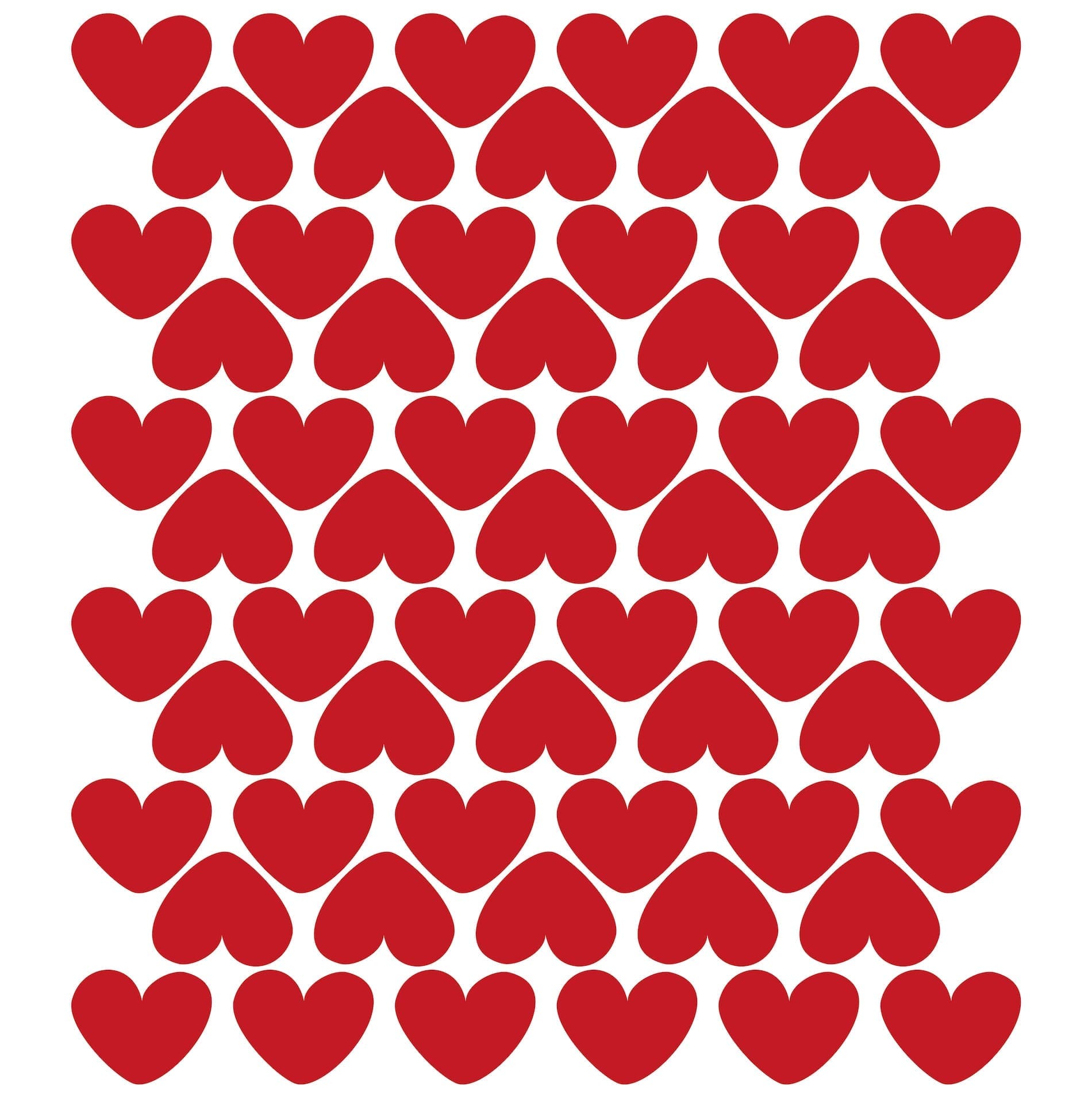 Adesivo de Parede Infantil Corações 50un 8x6,5cm