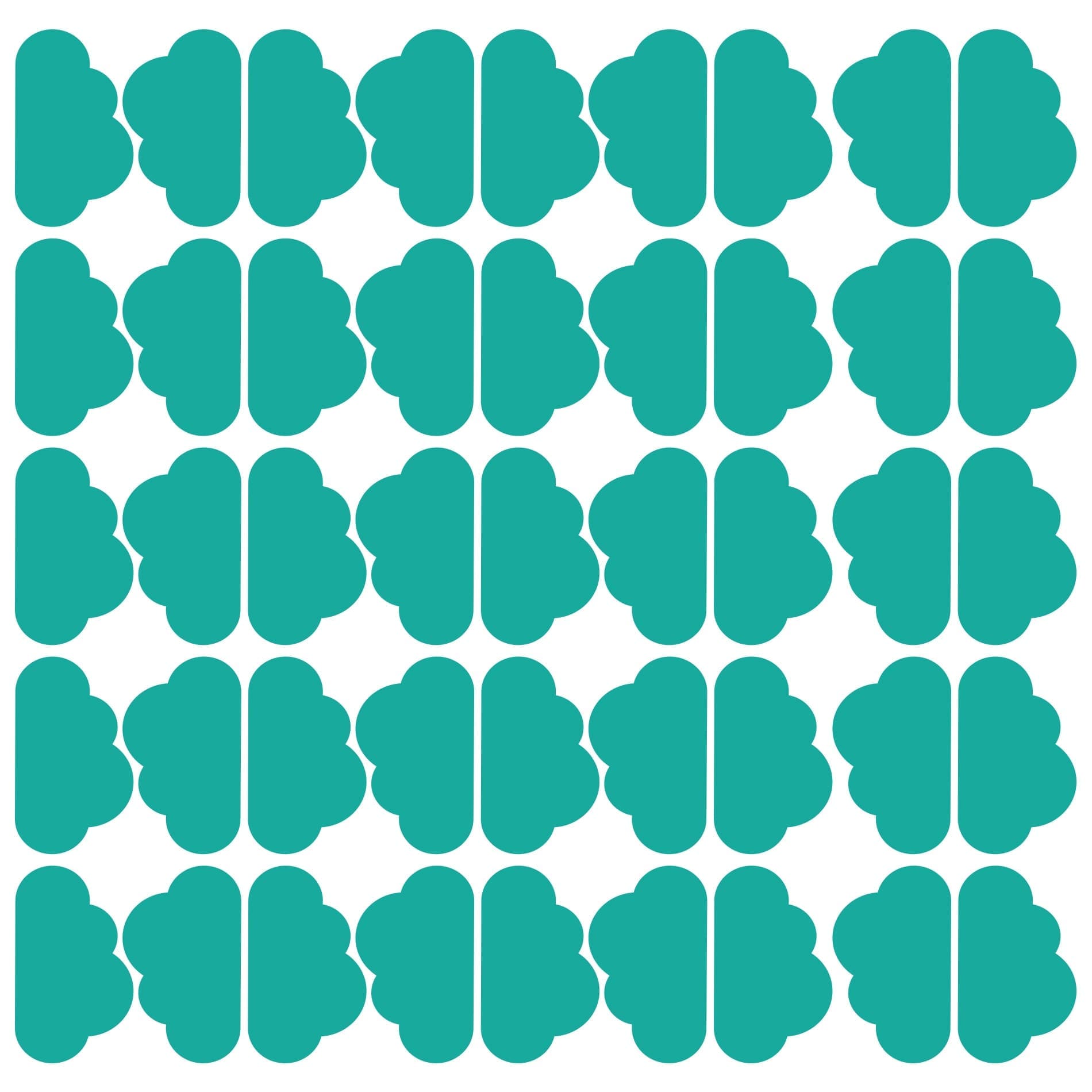 Adesivo de Parede Nuvens 45un 10x6cm