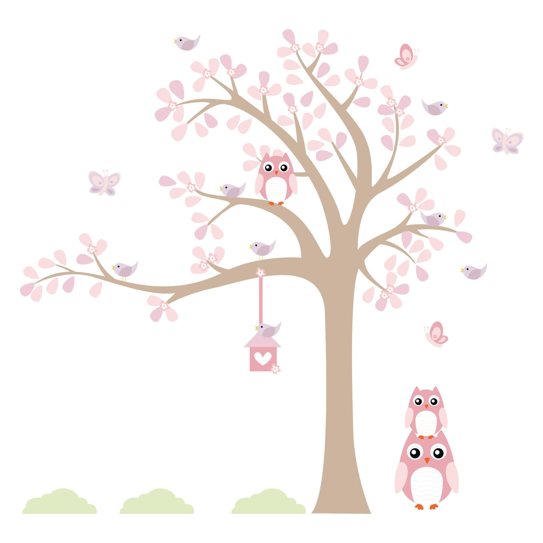 Adesivo de Parede Infantil Arvore Coruja Baby