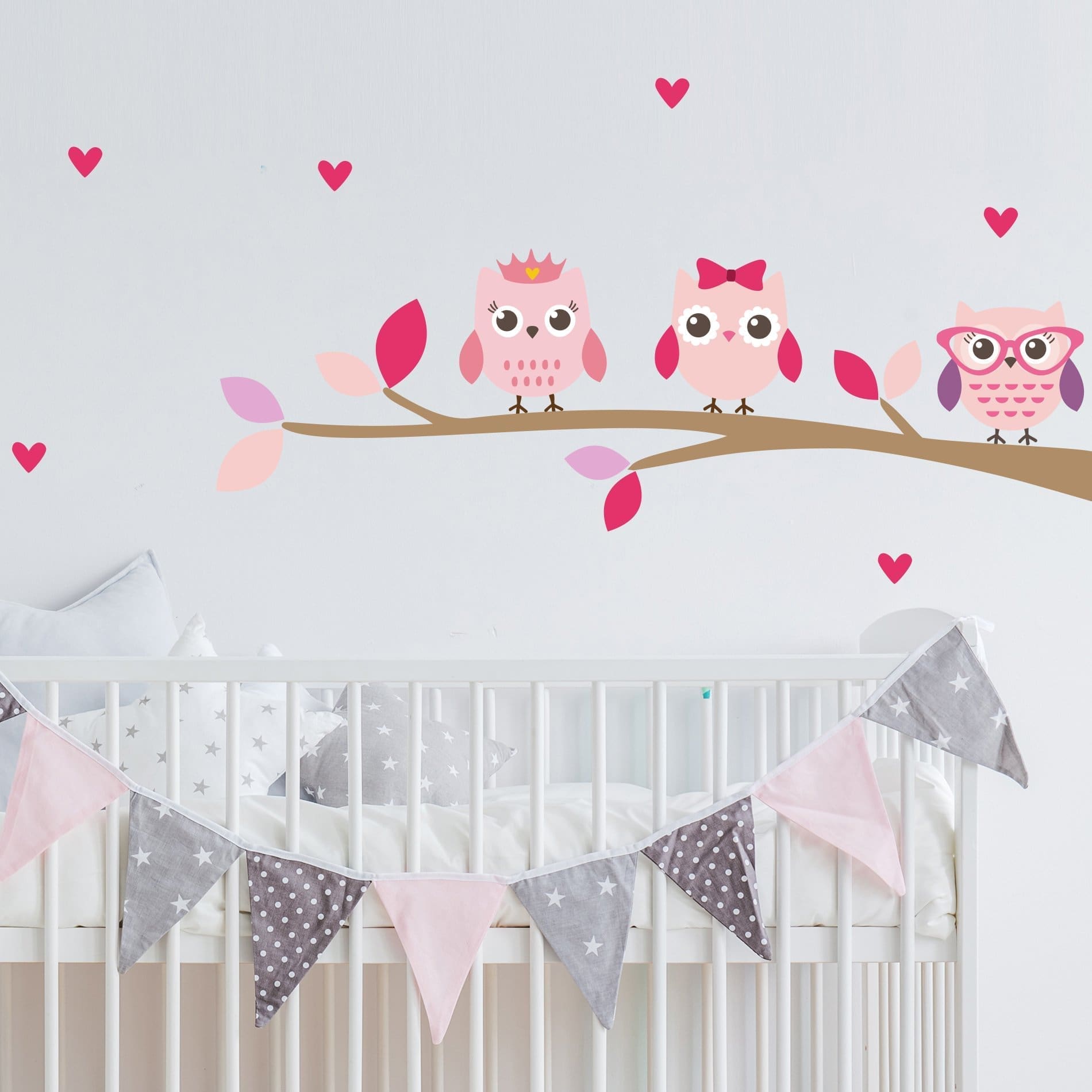Adesivo de Parede Infantil Corujinhas no Galho