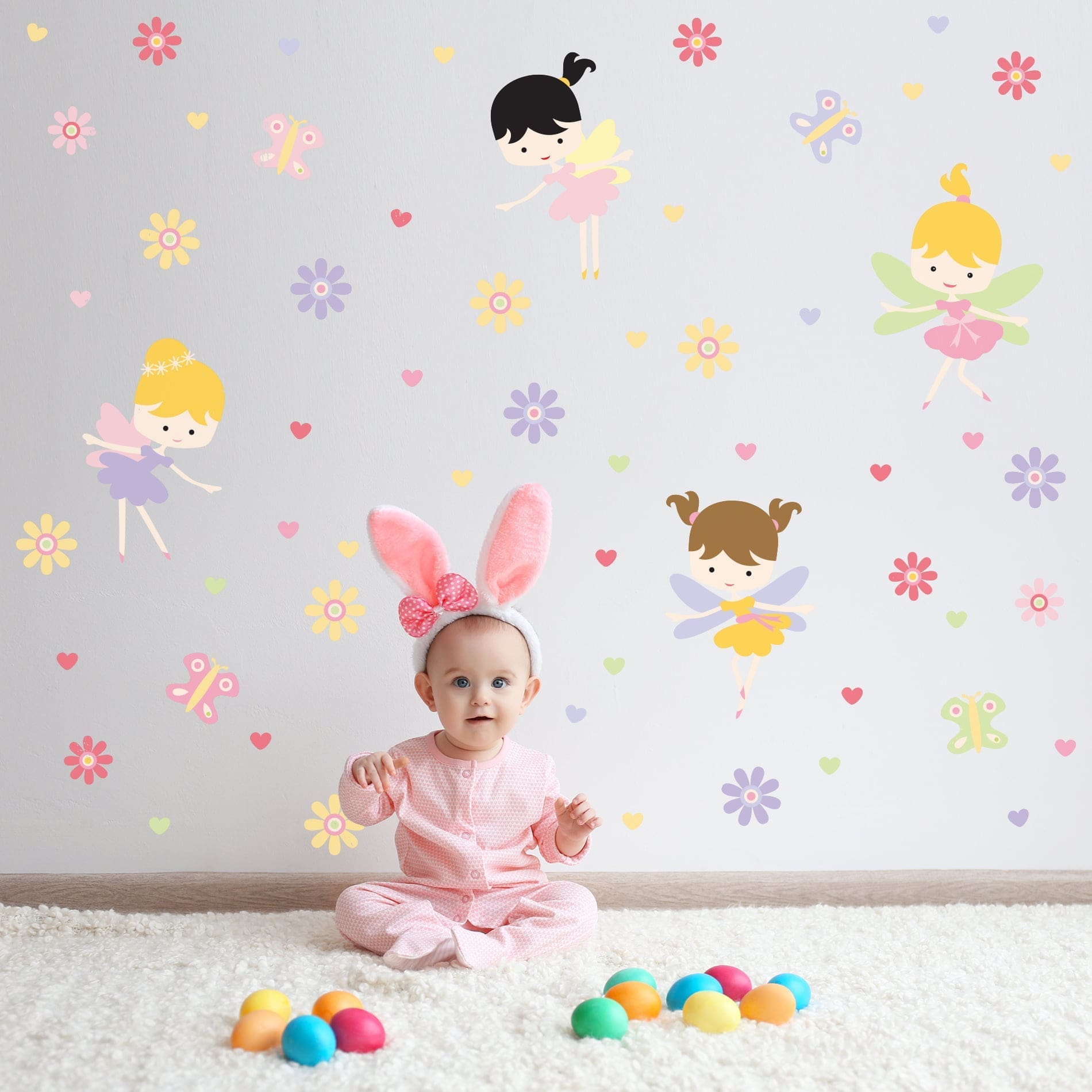 Adesivo de Parede Infantil Fadas Baby