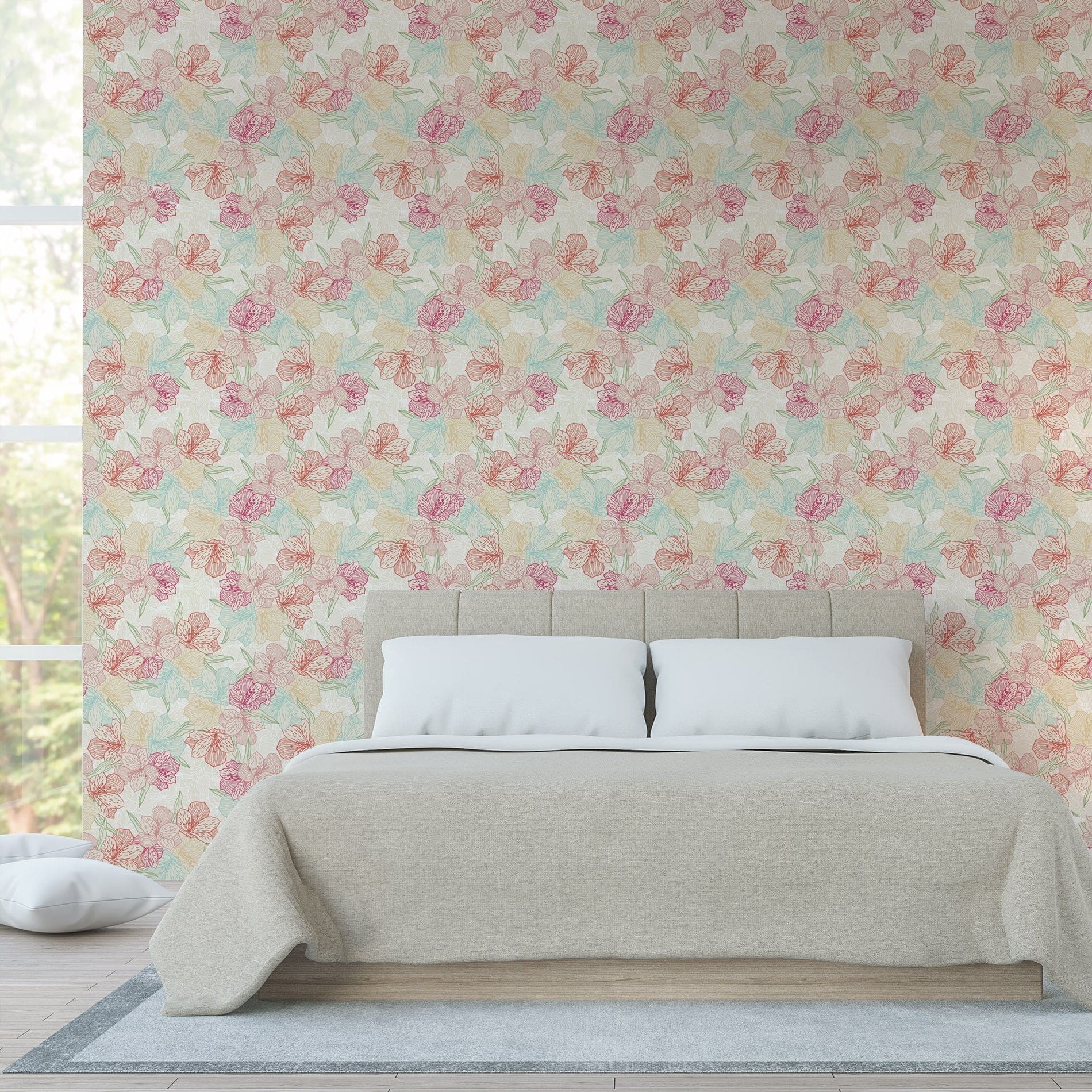 Papel de Parede Adesivo Floral