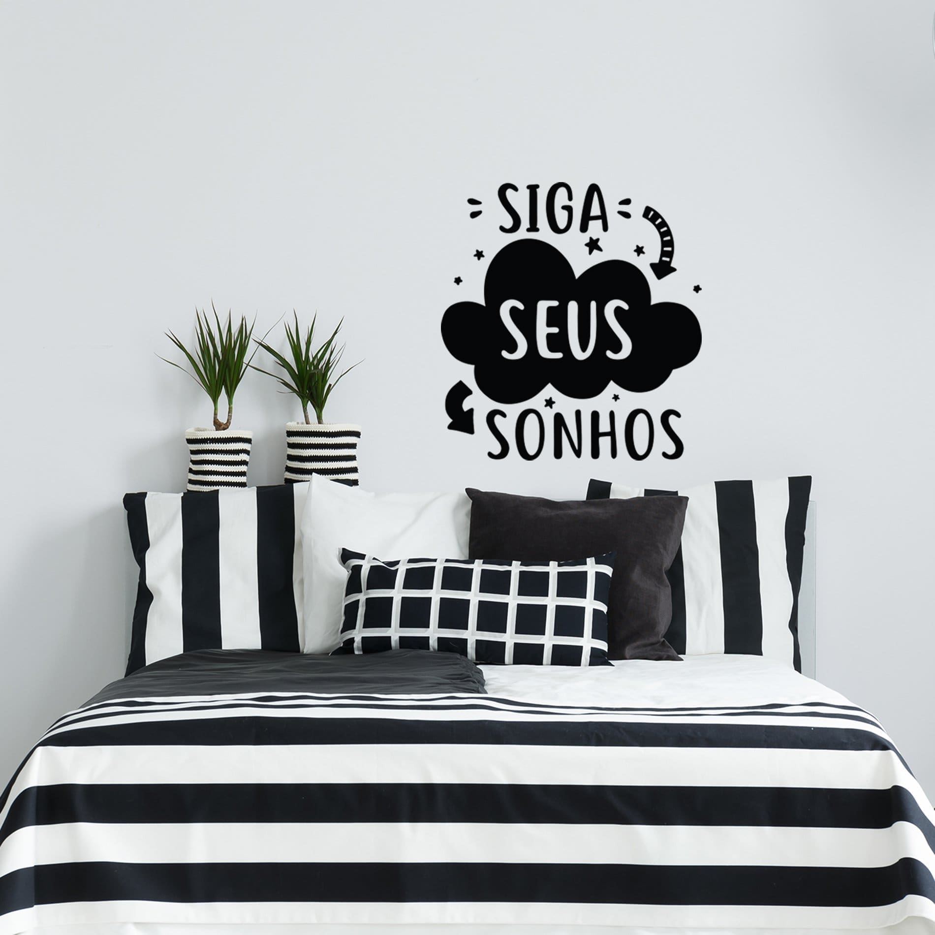 Adesivo Parede Frases de Motivacão Siga seus sonhos