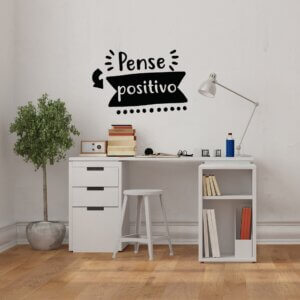 Adesivo Parede Frases de Motivacão Pense Positivo