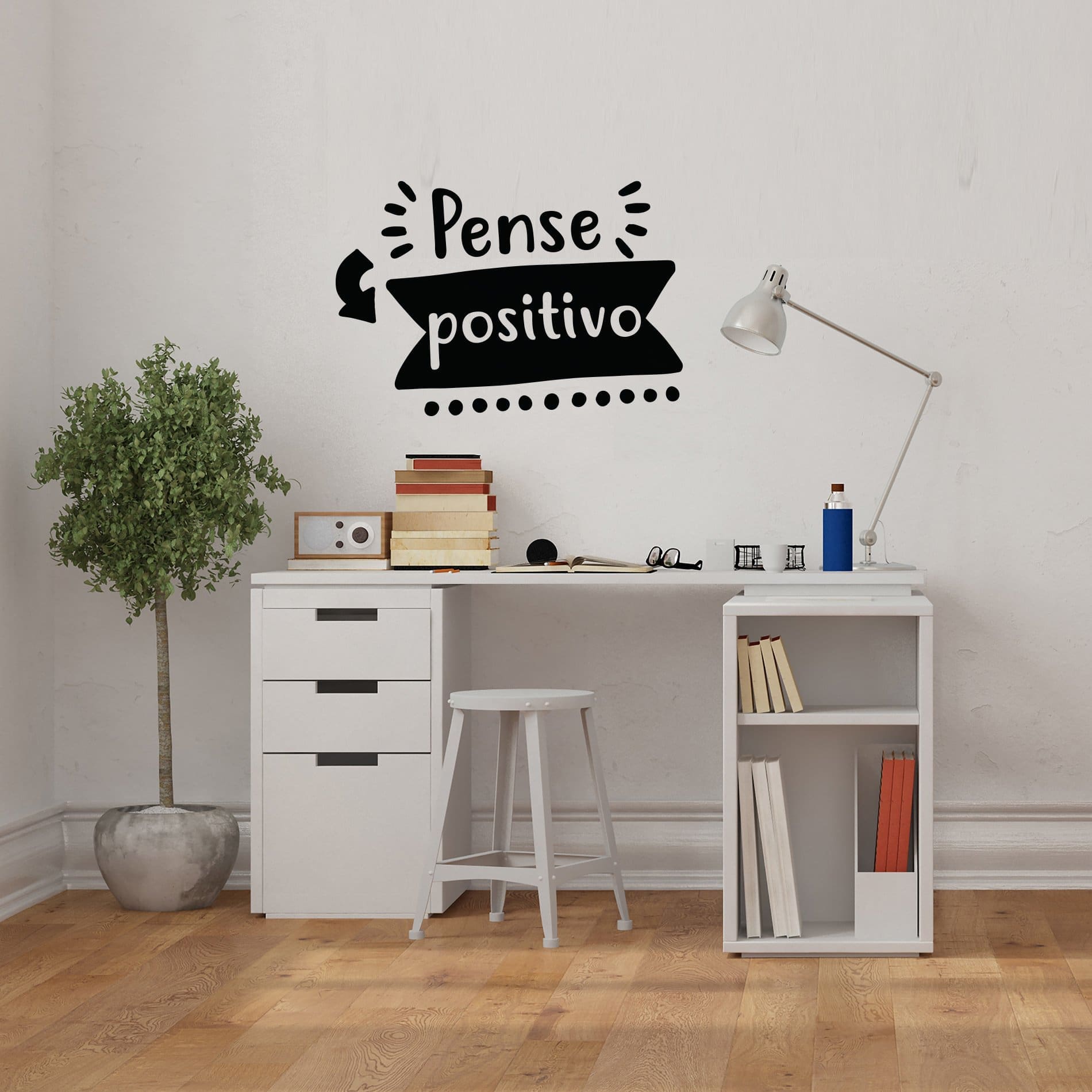 Adesivo Parede Frases de Motivacão Pense Positivo
