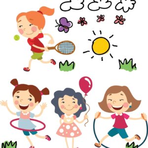 Adesivos de Parede Infantil Meninas Brincando
