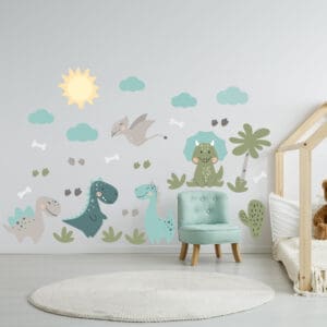 Adesivo de Parede Dinossauros Jurassic Baby