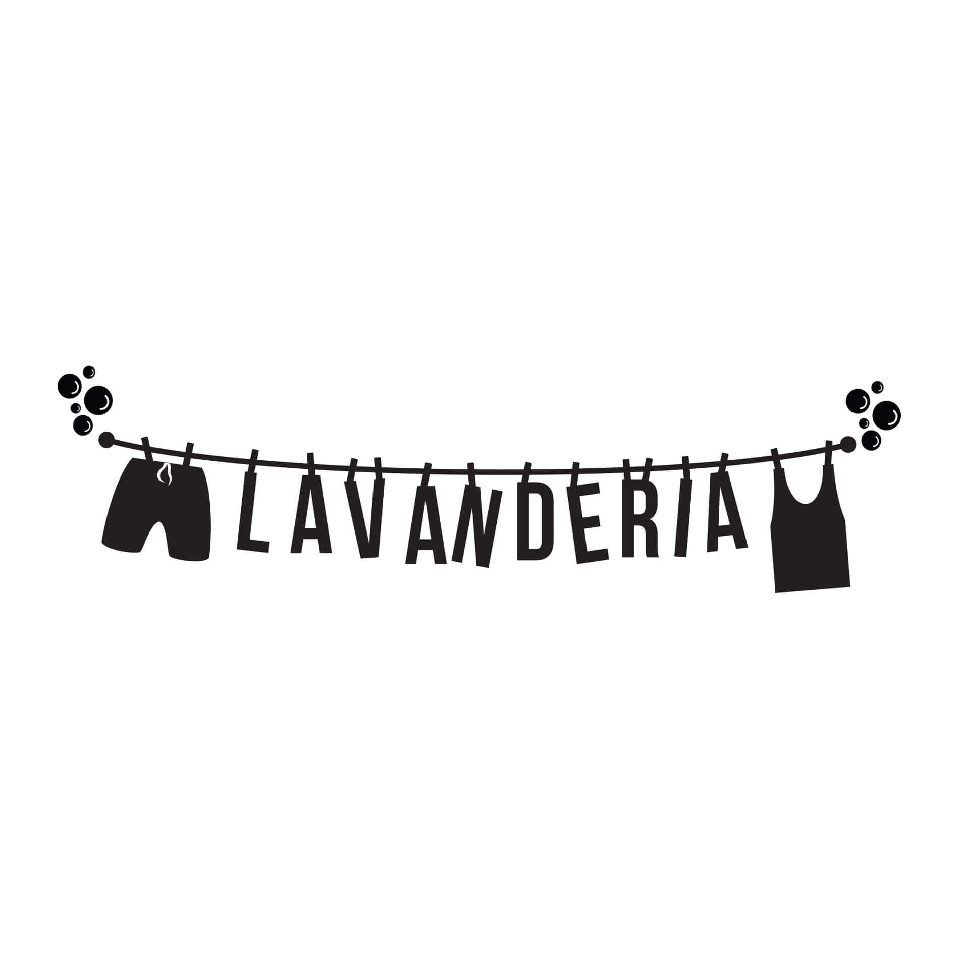 Adesivo de Parede Para Lavanderia Varal